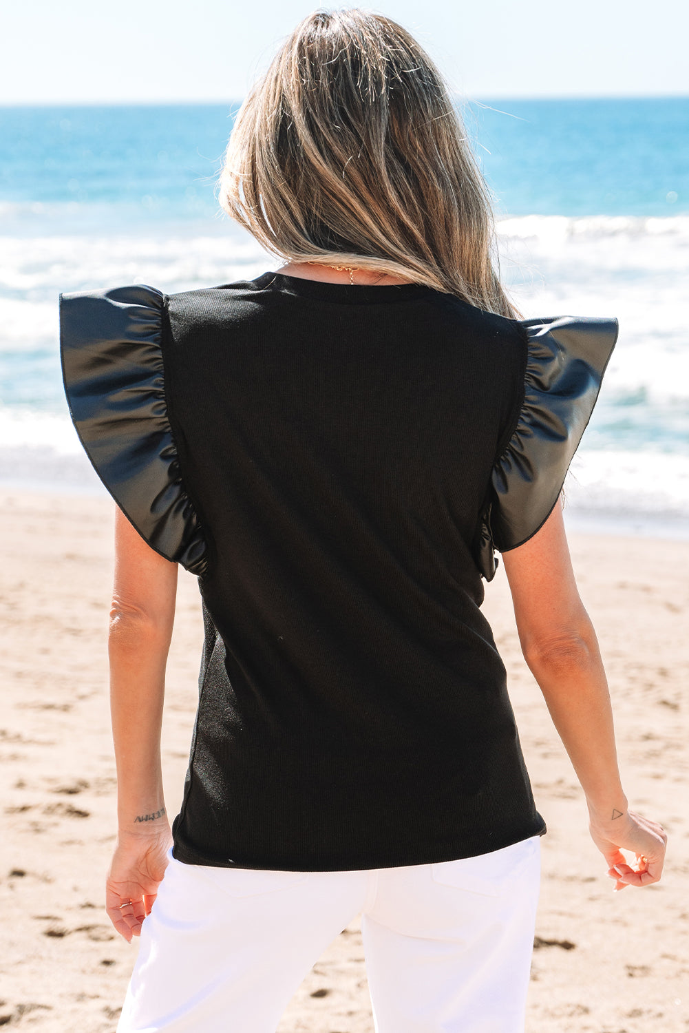 Ruffle Sleeve Blouse