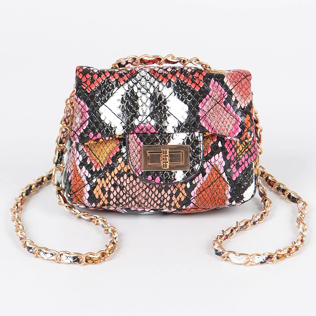 Multi Snake Quilted Mini