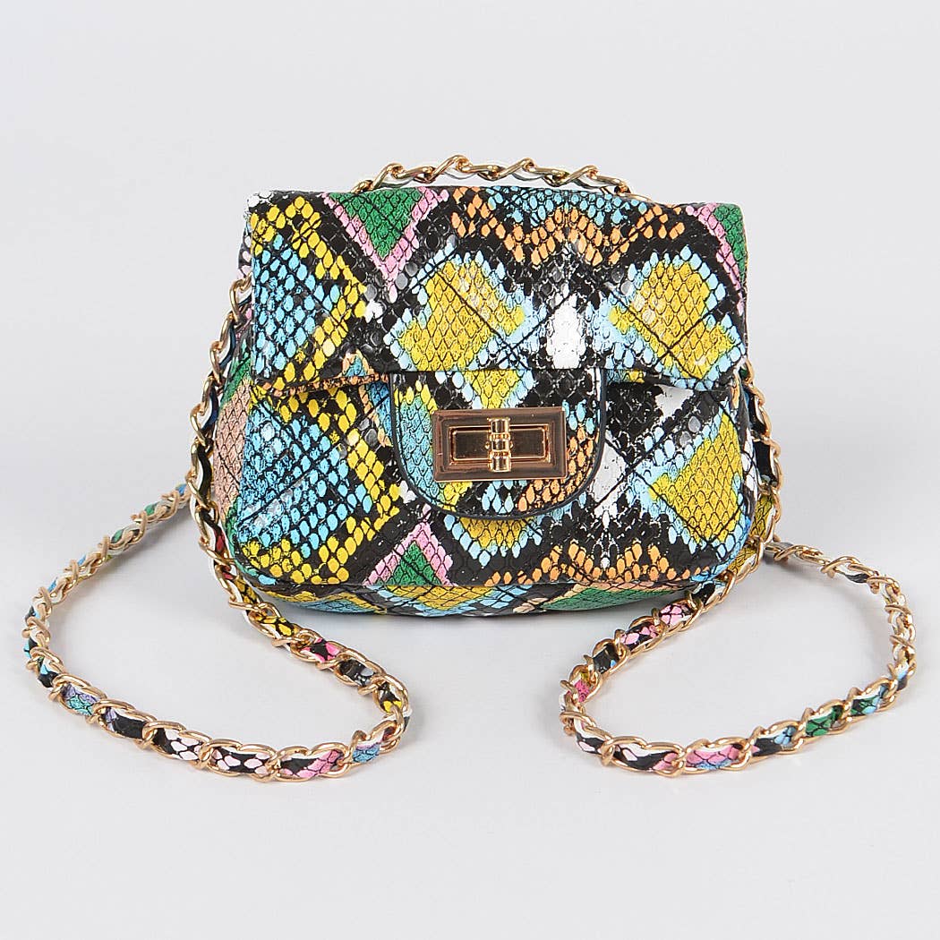 Multi Snake Quilted Mini