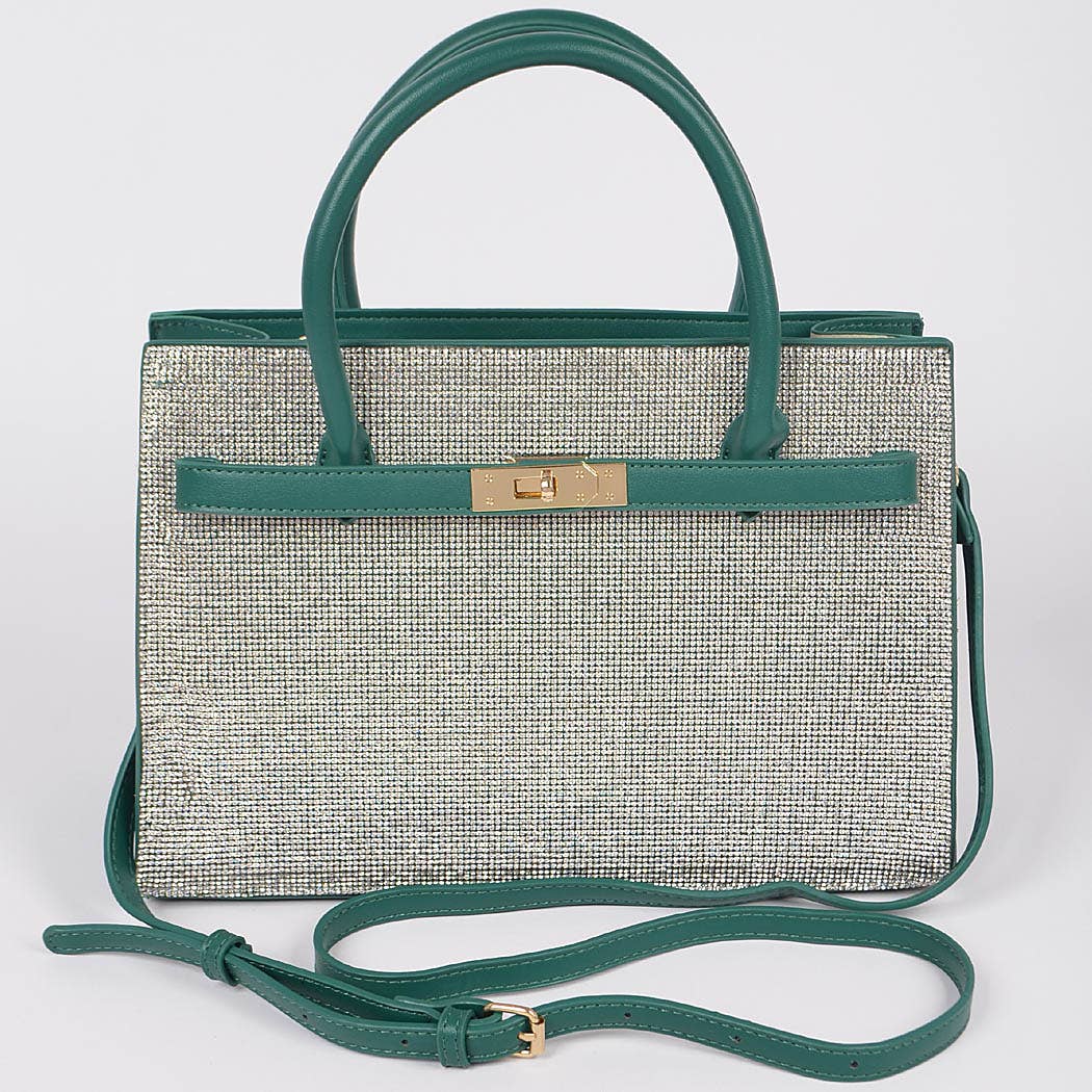 Rhinestone Satchel Bag