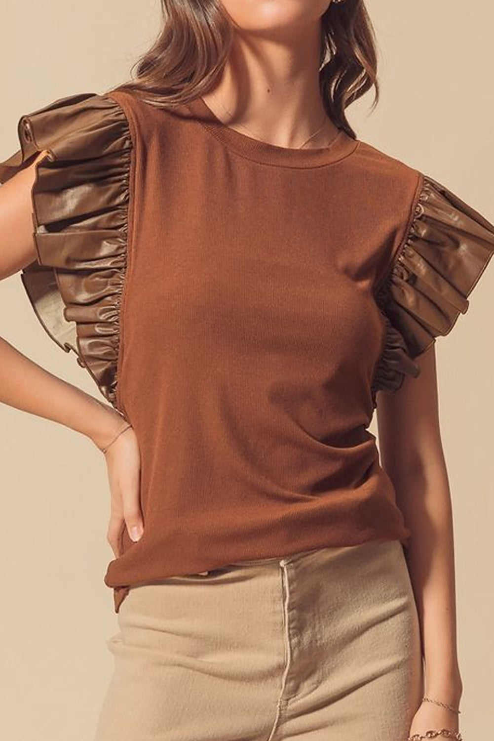 Ruffle Sleeve Blouse