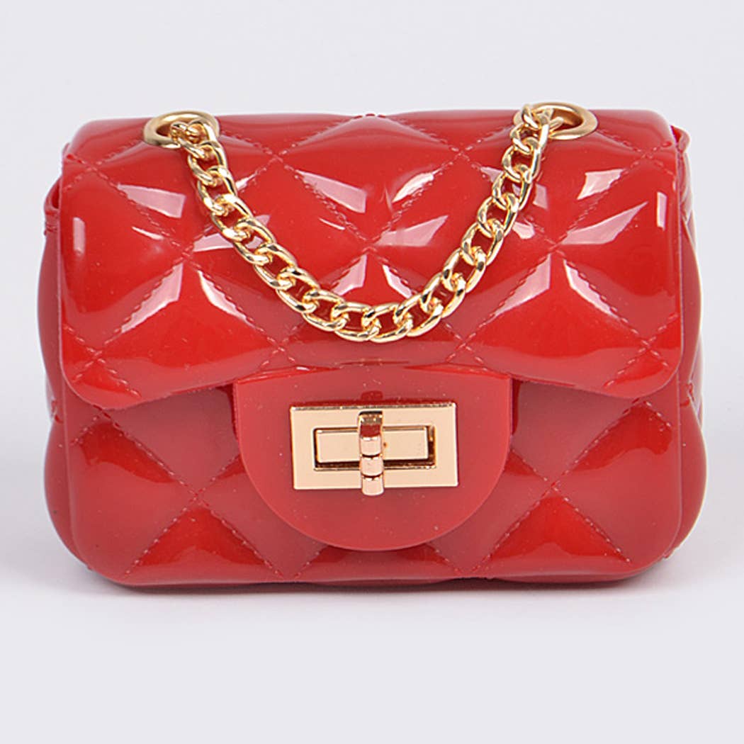 Shine Jelly Chain Strap Mini Clutch