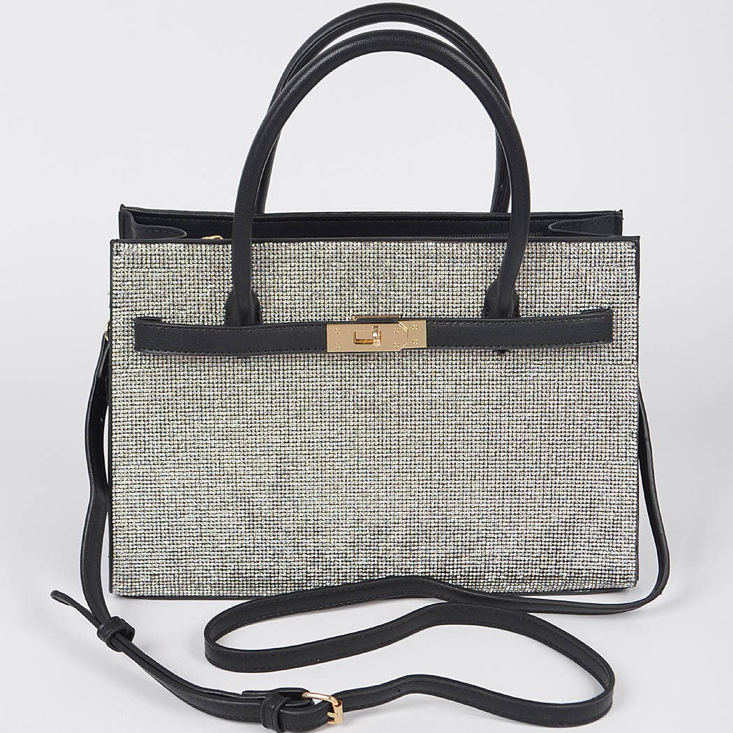 Rhinestone Satchel Bag