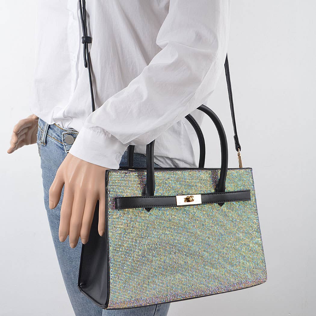 Rhinestone Satchel Bag