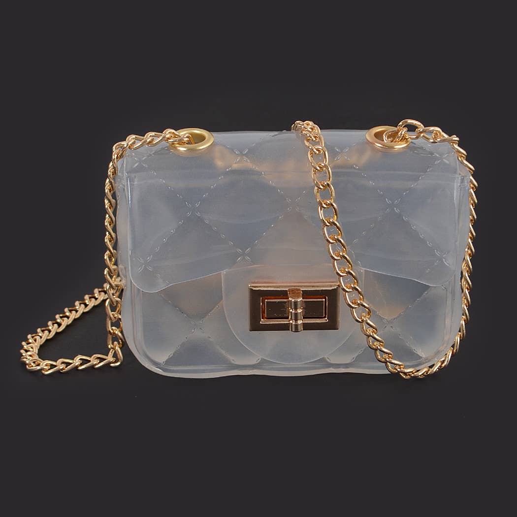 Shine Jelly Chain Strap Mini Clutch