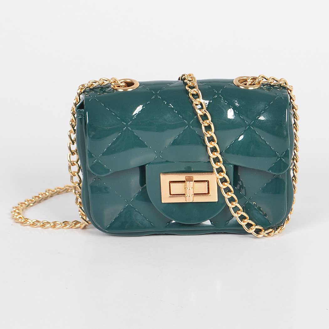 Shine Jelly Chain Strap Mini Clutch