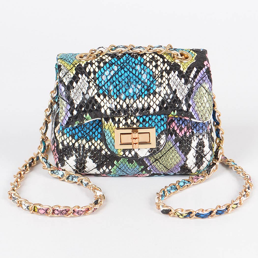 Multi Snake Quilted Mini