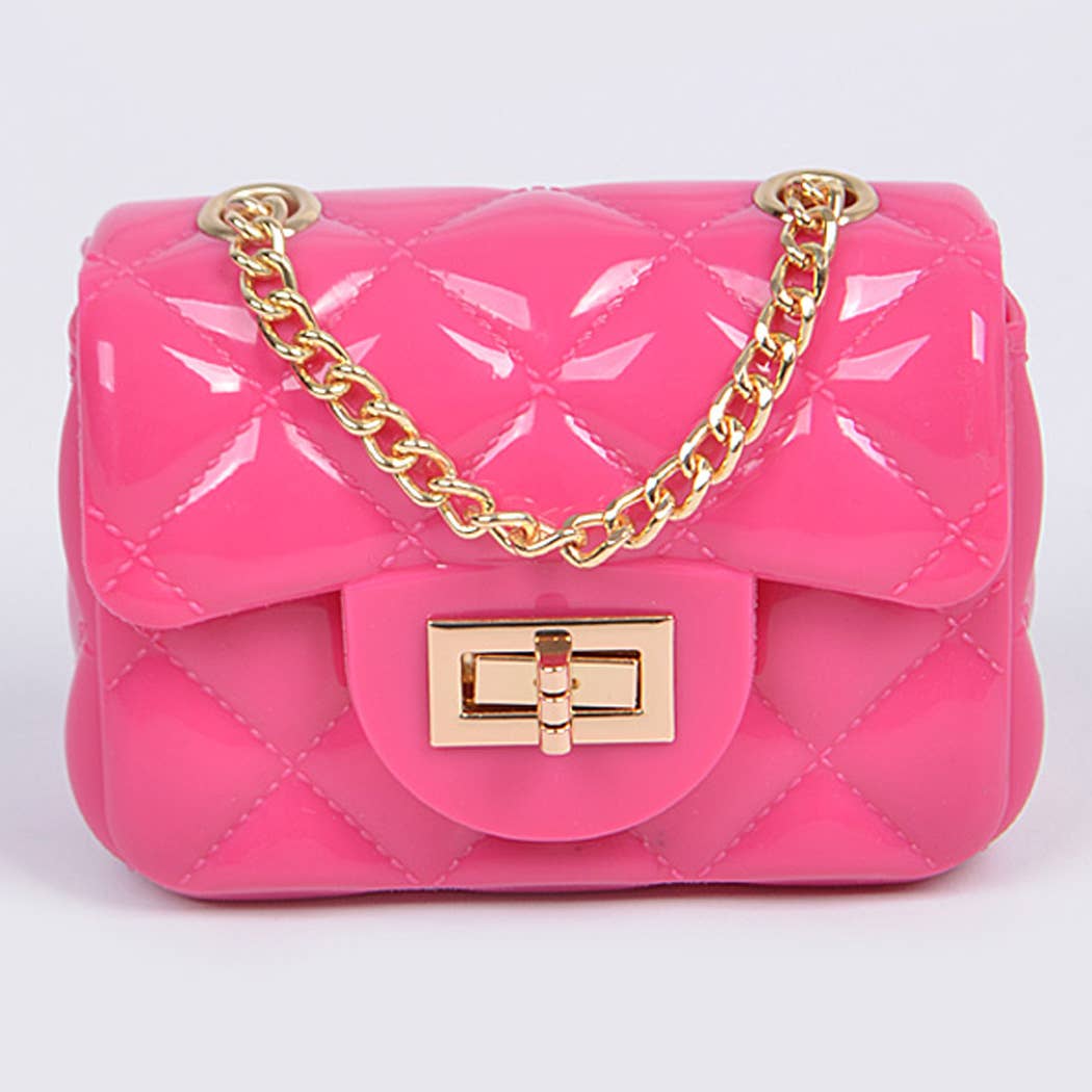 Shine Jelly Chain Strap Mini Clutch