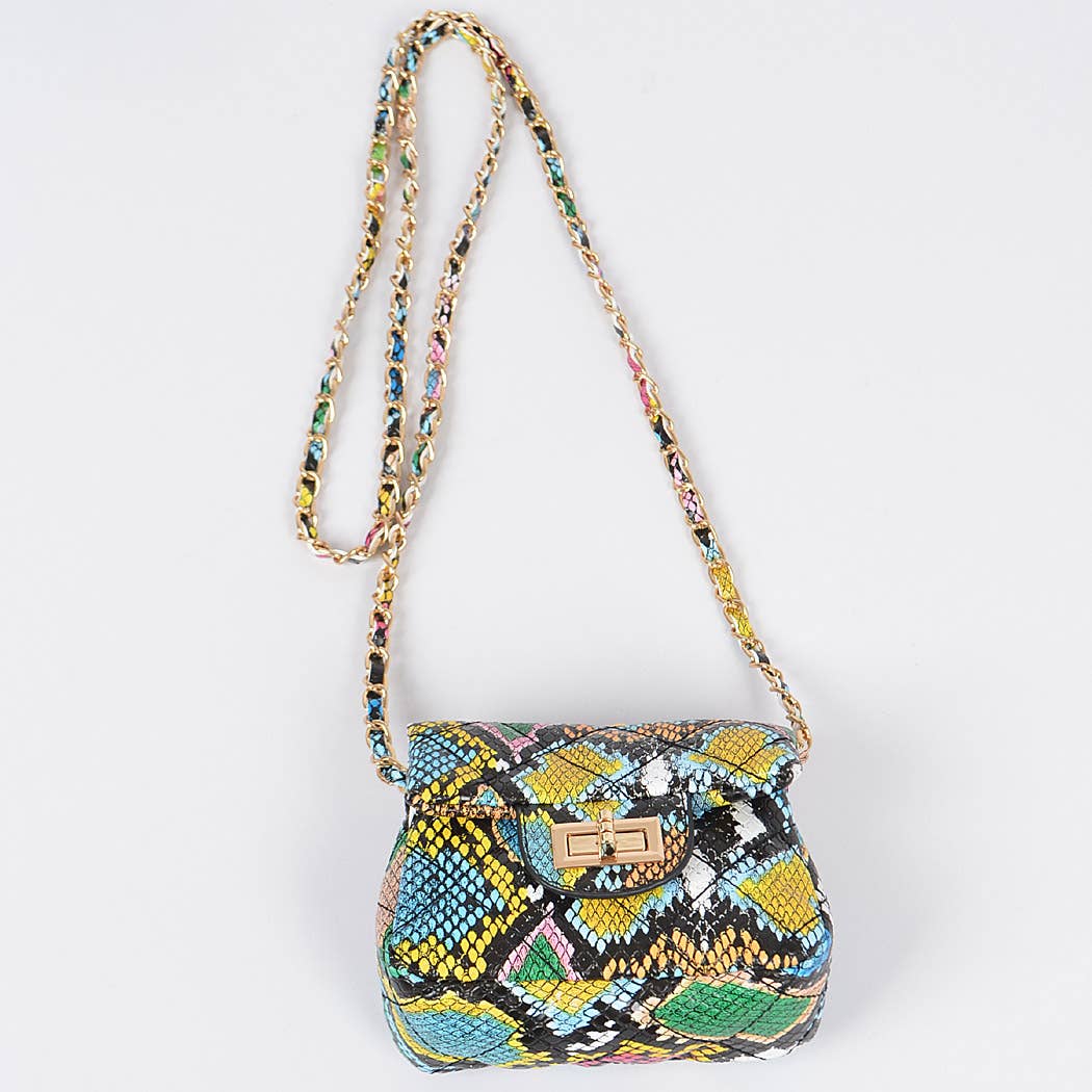 Multi Snake Quilted Mini