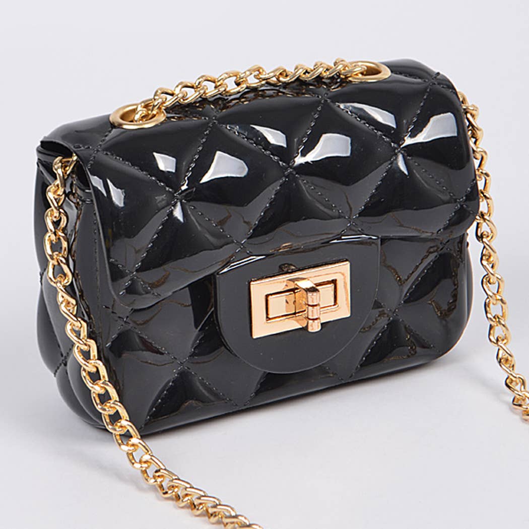 Shine Jelly Chain Strap Mini Clutch