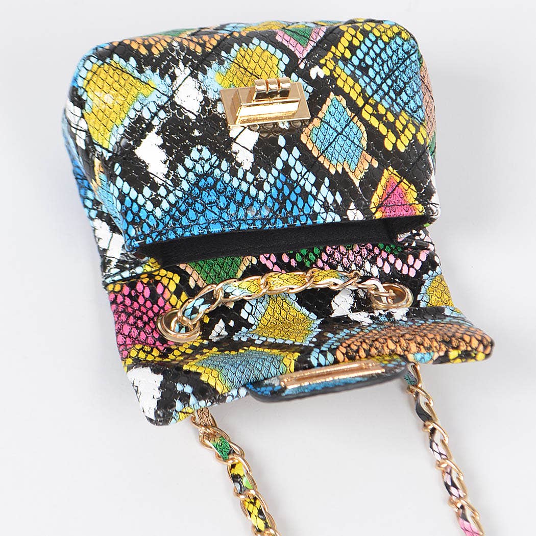 Multi Snake Quilted Mini