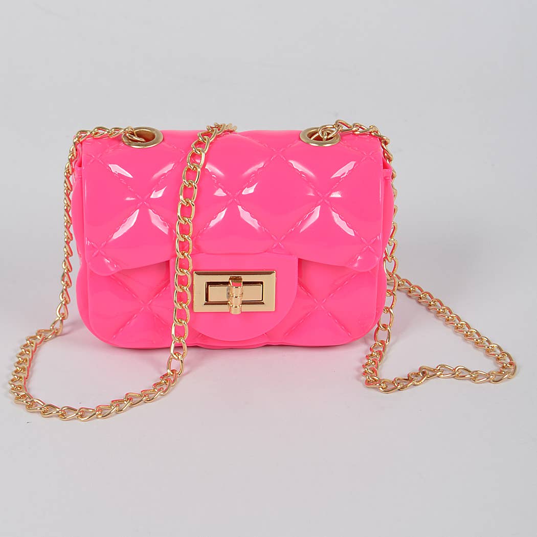 Shine Jelly Chain Strap Mini Clutch