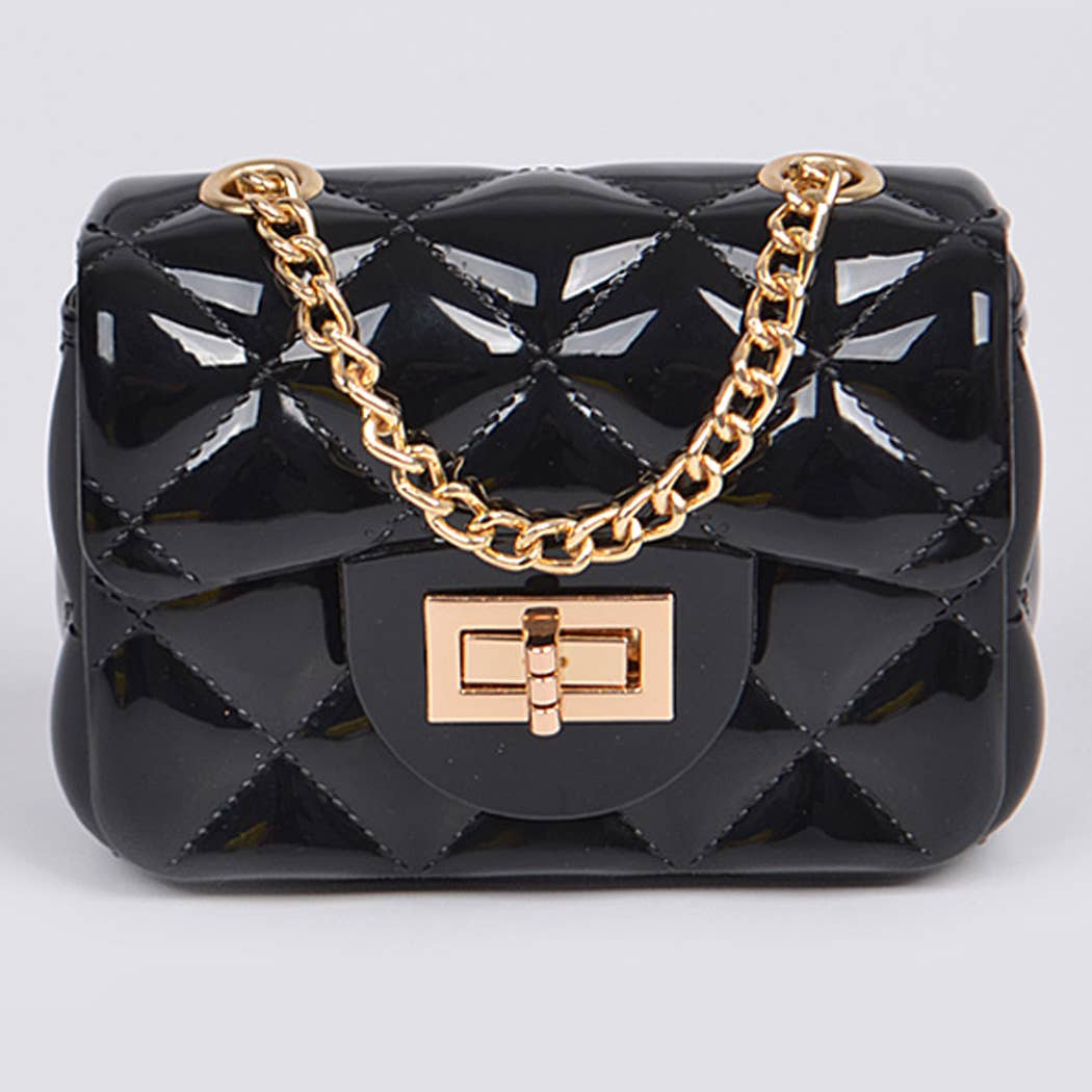 Shine Jelly Chain Strap Mini Clutch