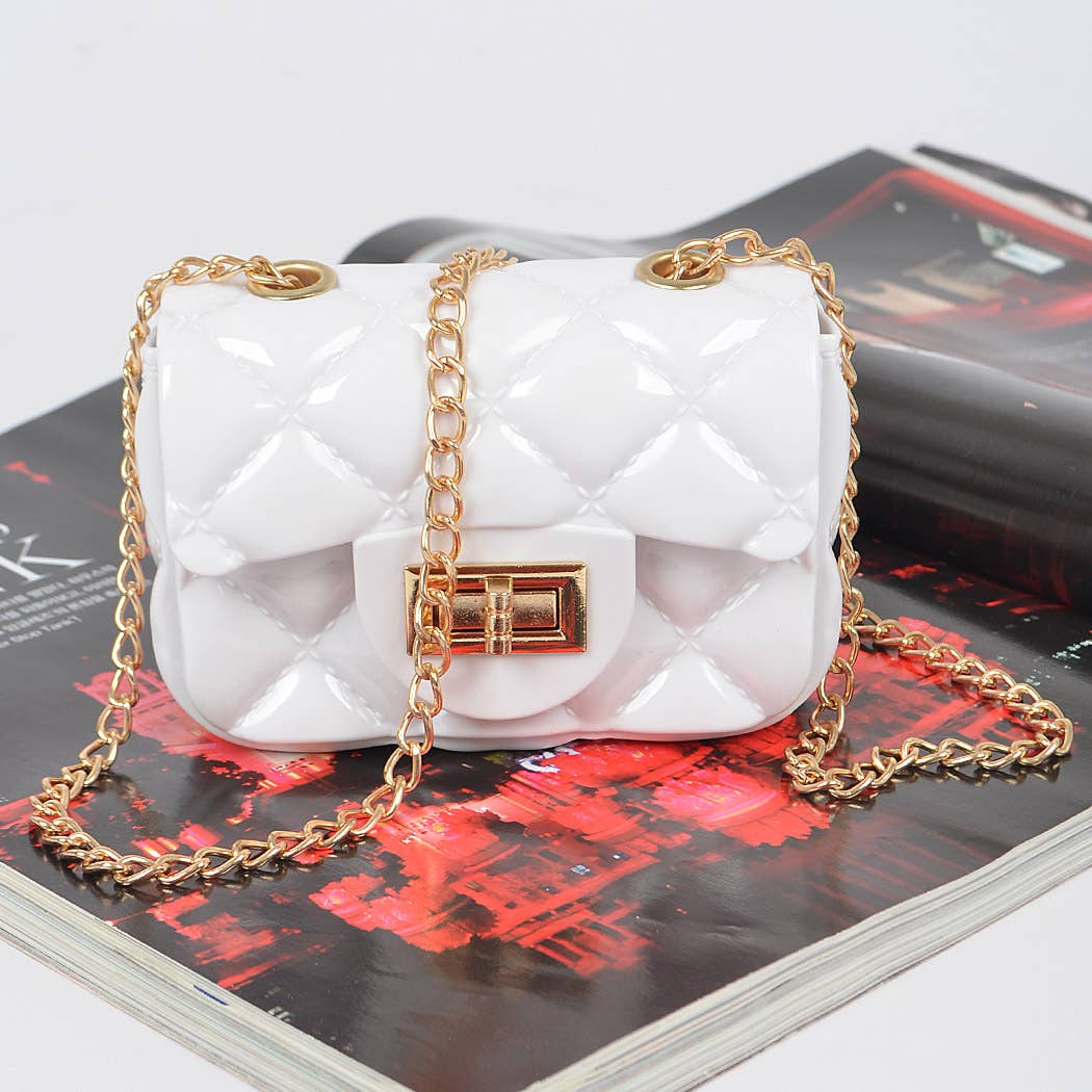 Shine Jelly Chain Strap Mini Clutch