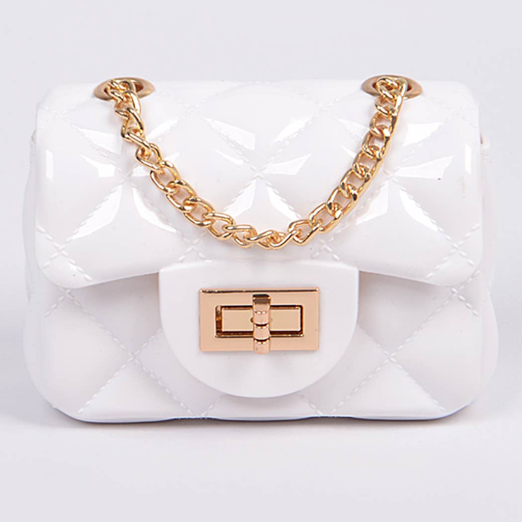 Shine Jelly Chain Strap Mini Clutch
