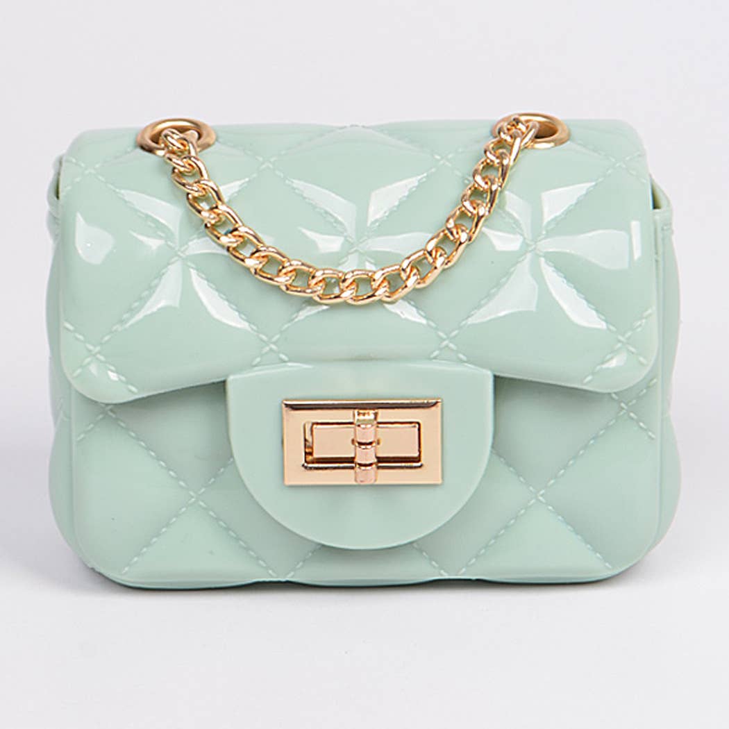 Shine Jelly Chain Strap Mini Clutch