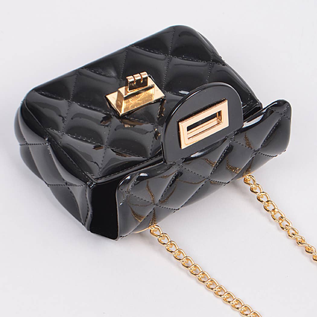Shine Jelly Chain Strap Mini Clutch