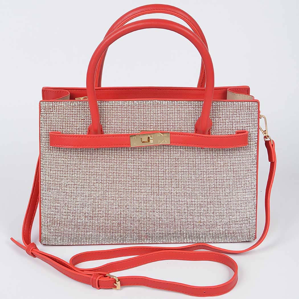 Rhinestone Satchel Bag