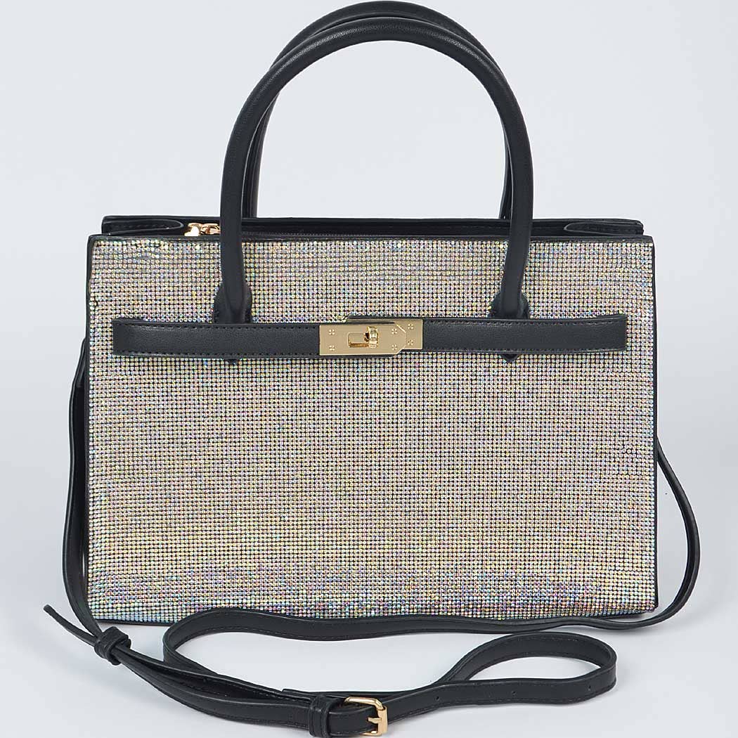 Rhinestone Satchel Bag