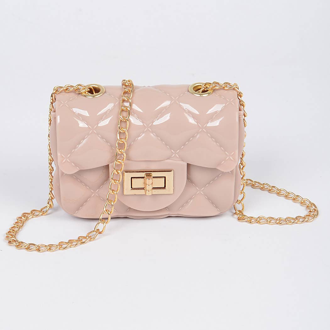 Shine Jelly Chain Strap Mini Clutch