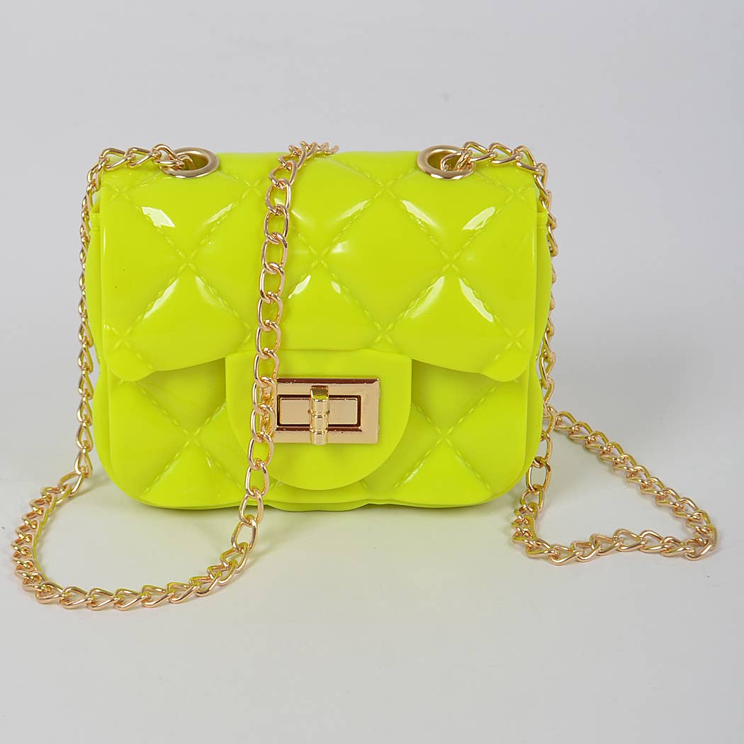 Shine Jelly Chain Strap Mini Clutch