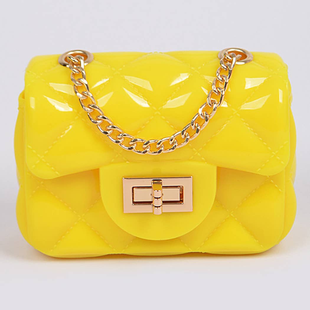 Shine Jelly Chain Strap Mini Clutch