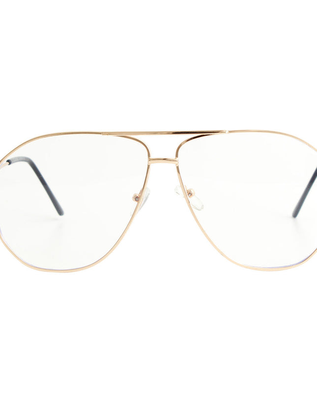 Gold Aviator Blue Light Glasses