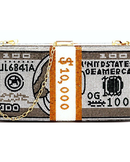 Black Bling $10K Rectangle Clutch
