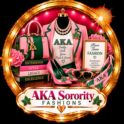 Pink Green Woman Sorority Pin