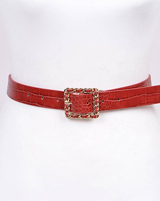 Chain Link Buckle Belt