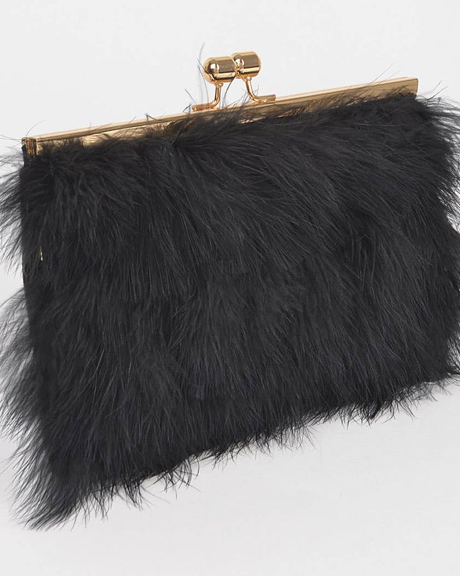 Faux Fur Box Clutch