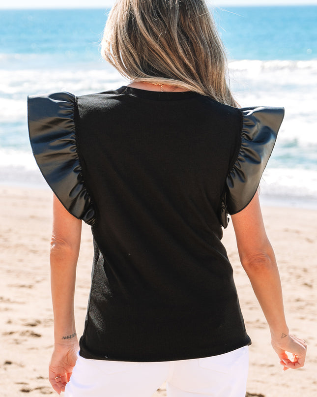 Ruffle Sleeve Blouse
