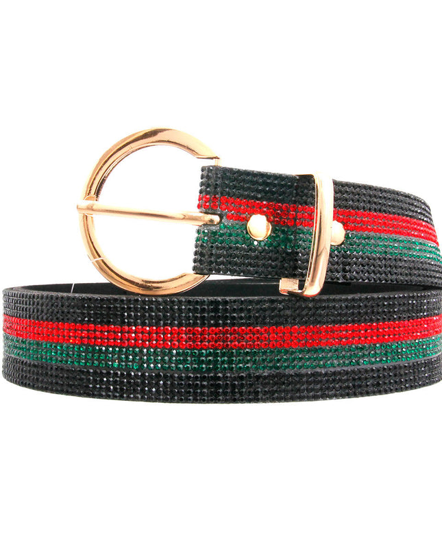 Stunning Stripe Black Belt - Bespoke Inspired