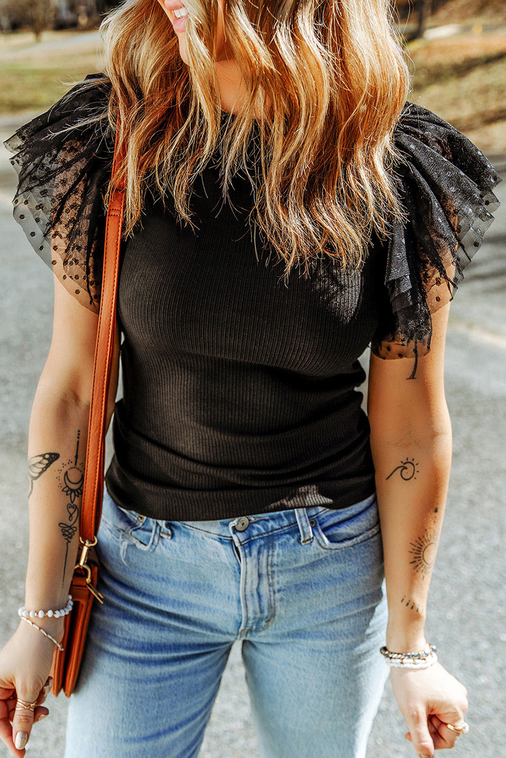 Apricot Dotty Top