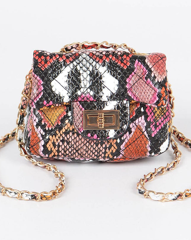 Multi Snake Quilted Mini