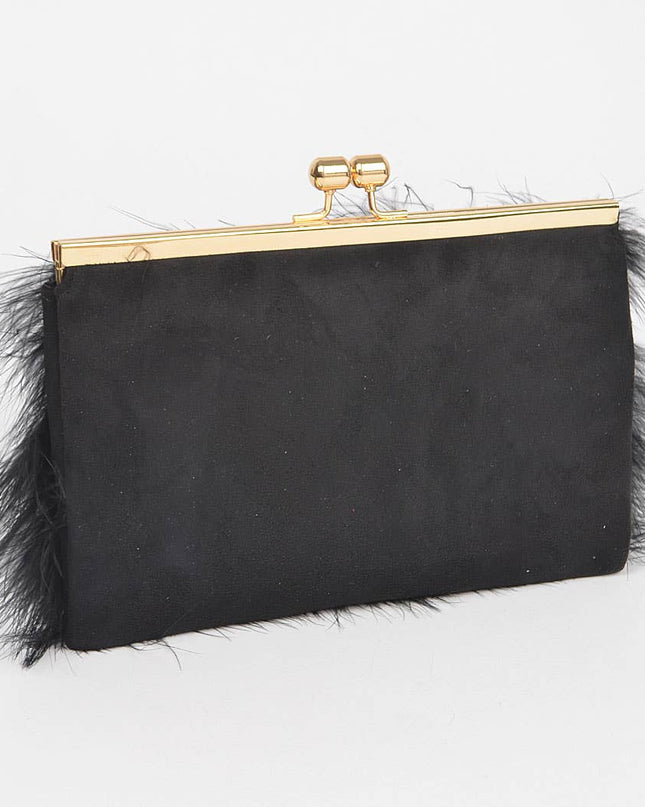 Faux Fur Box Clutch
