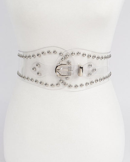 Studded Transparent Belt