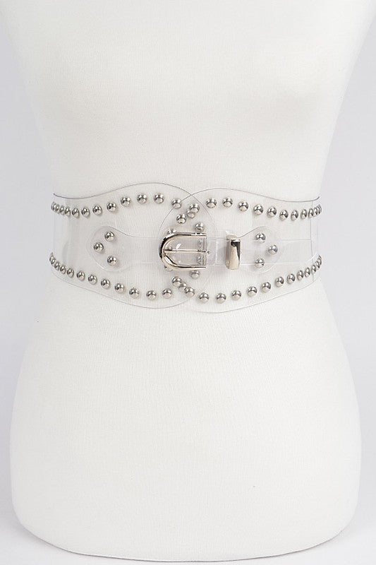 Studded Transparent Belt