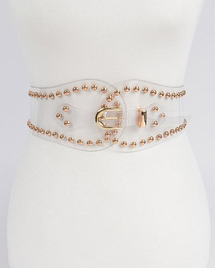 Studded Transparent Belt