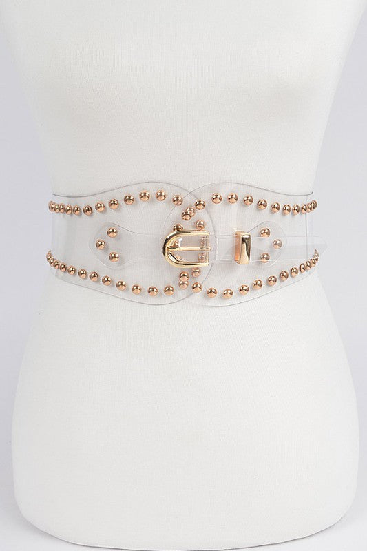 Studded Transparent Belt