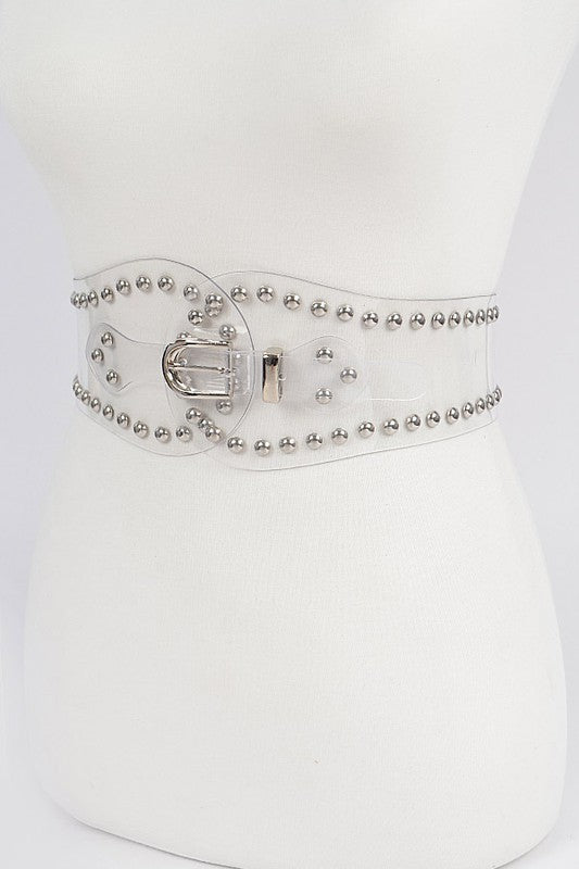 Studded Transparent Belt