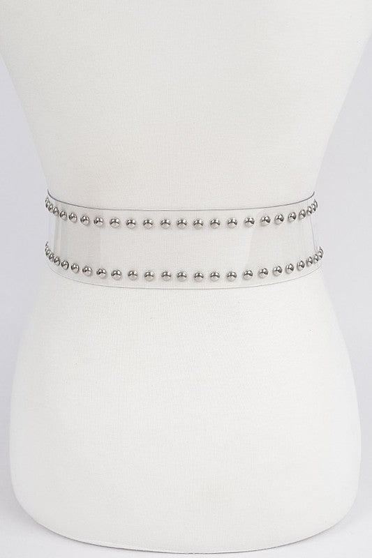 Studded Transparent Belt