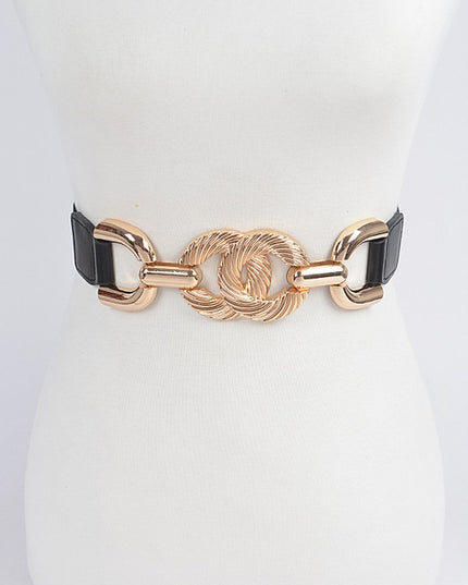 Trendy Metal Buckle Elastic Belt