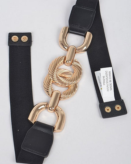 Trendy Metal Buckle Elastic Belt