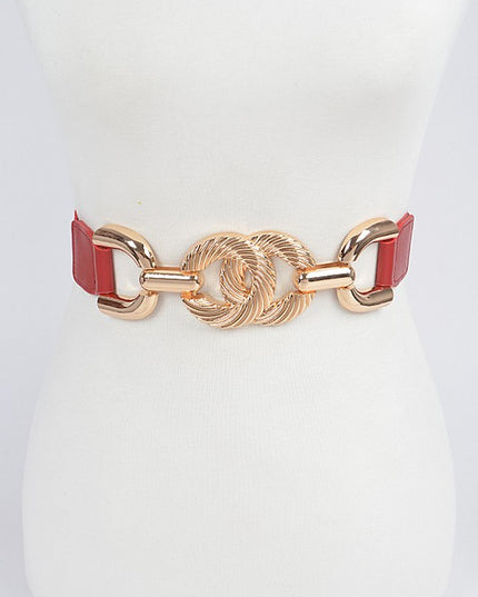 Trendy Metal Buckle Elastic Belt