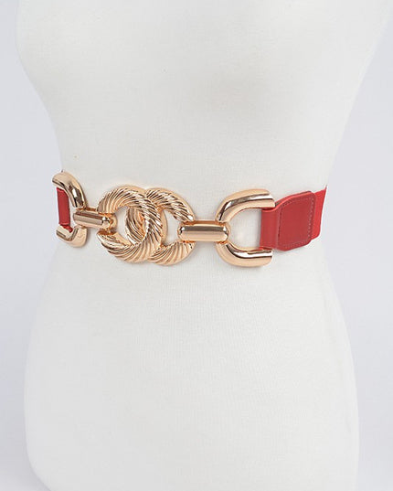 Trendy Metal Buckle Elastic Belt