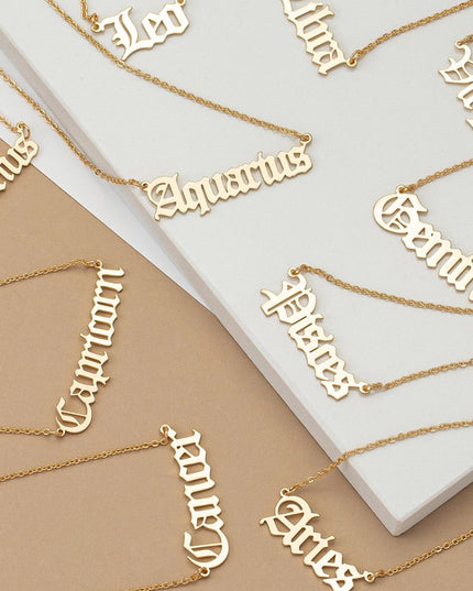 Laser Cut Zodiac Necklace