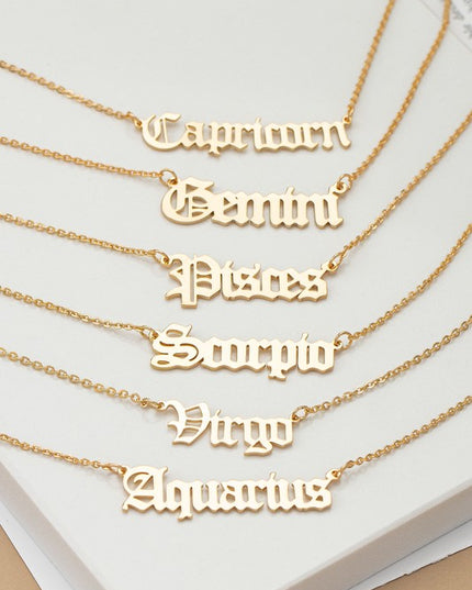 Laser Cut Zodiac Necklace