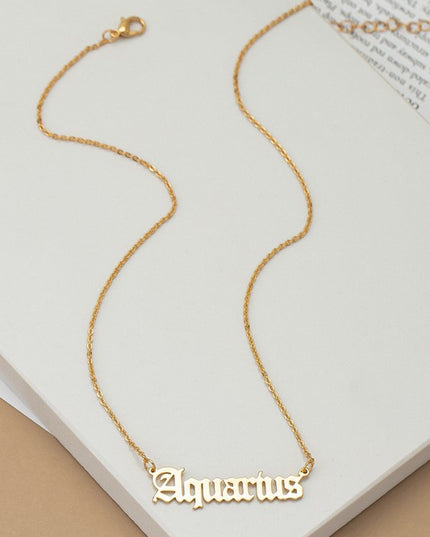 Laser Cut Zodiac Necklace
