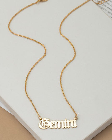 Laser Cut Zodiac Necklace
